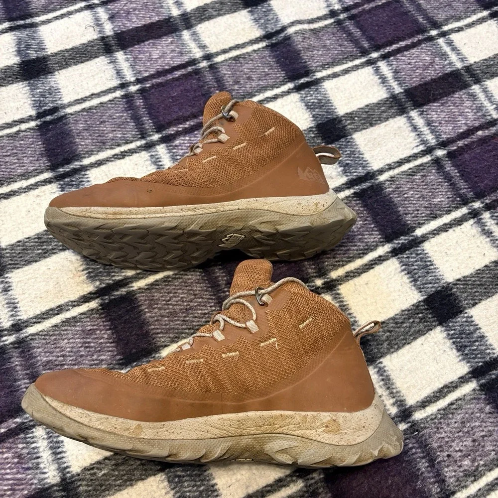 REI Co-op Flash Hiking Boots Men's Size 10 Brown Hydrowall Waterproofing - Picture 9 of 10